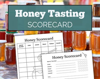 Honigverkostung Scorecard - druckbare Flugübersicht für Probanden (PDF-Download)