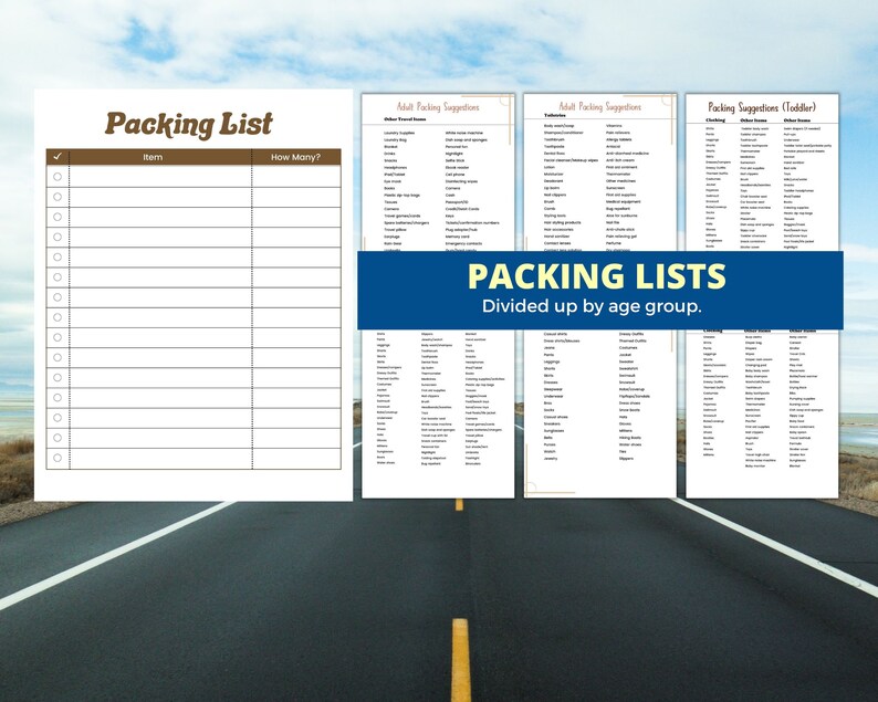 Road Trip Planner Printable Checklist, Trip Planning for Total Trip