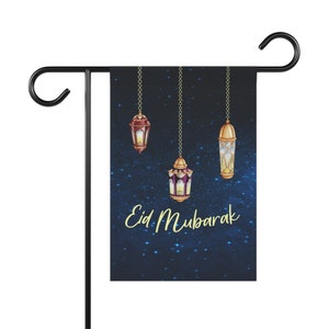 Eid Mubarak Garden Flag | Ramadan Mubarak Yard Flag for Muslim Homes