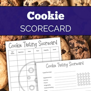 Cookie Tasting Scorecard – Printable Party Game for Baking Contests (PDF Download)