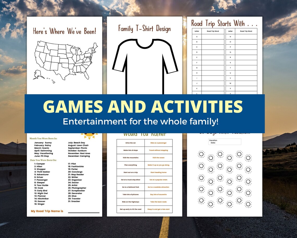 Road Trip Planner Printable Checklist, Trip Planning for Total Trip