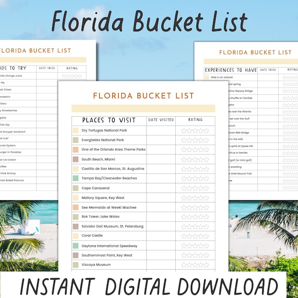 Florida Bucket List for Travel Experiences, Foods to Try, and Places to Visit on your Sunshine State Florida Vacation