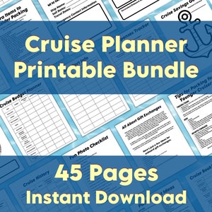 Cruise Planner Printable – 45-Page Vacation Checklist Bundle (PDF Download)
