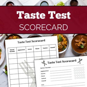Taste Testing Scorecard – Cookoff Party Food Judging (PDF)