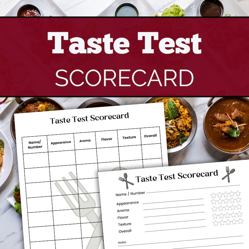 Food Judging Score Sheet - Etsy