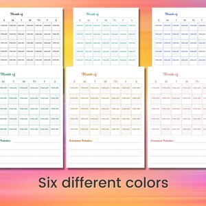 Custody Calendar Printable Keep Track of Visitation Schedule for Single ...
