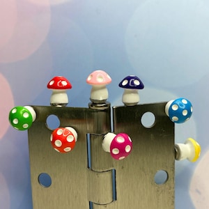 Mushroom Magnetic Door Hinge Topper Whimsical Housewarming Gifts, Quirky Home Decor Gift Under 10 for Hinge Head Dorm Door Decoration Magnet