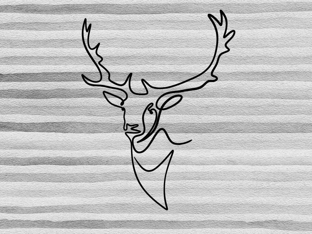 Deer SVG for Tshirt , Deer Horns Png , Deer Head Design , Framed Wall