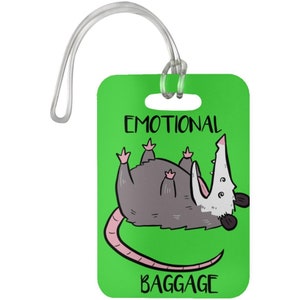 emotionaler Gepäckanhänger, Opossum Liebhaber Geschenk, lustige Tier Taschenanhänger für Schultaschen