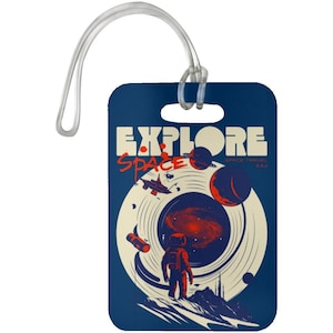 Gepäckanhänger cool Schultasche Anhänger für Kinder, I'm got to go, voyages dans l'espace, einzigartige Koffer, Gepäckanhänger lustig