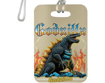 Godzilla-bagagelabel, monsterbagagelabel, cadeau voor manga- en Japanliefhebber