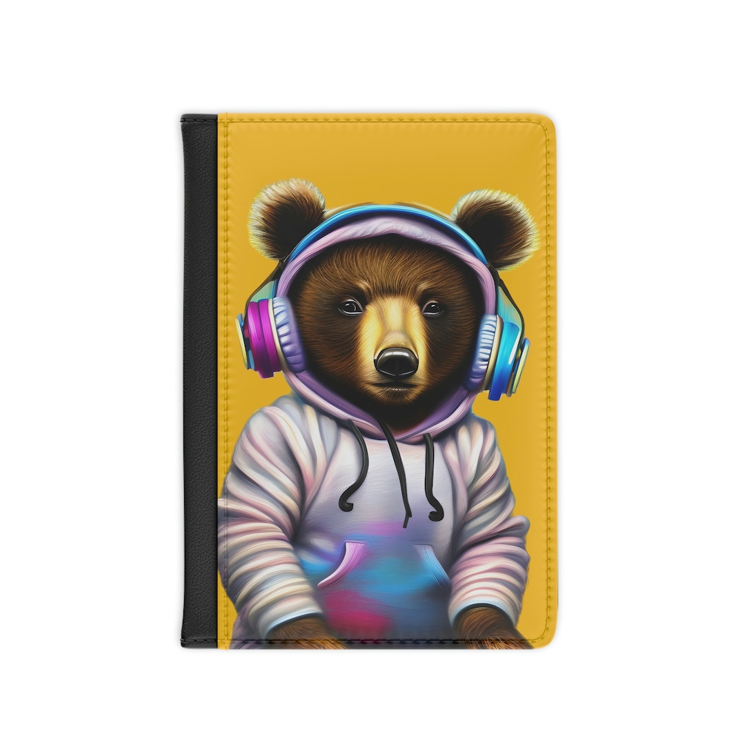 Cool Bear Passport Cover Gifts for Children Cool Teddy Bear Print ...