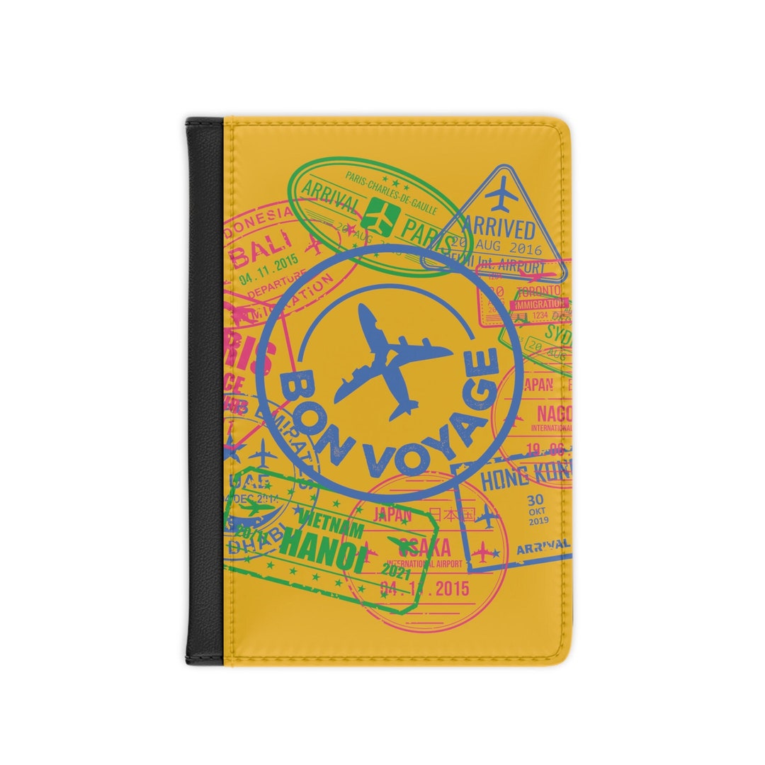 Bon Voyage Passport Cover, Wanderlust Traveller, Travel Accessories