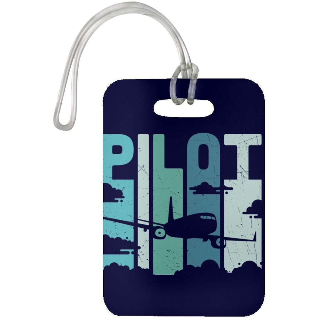 Pilot Luggage Tag, Flight Attendant Gift for Pilot Luggage Tag Pilot