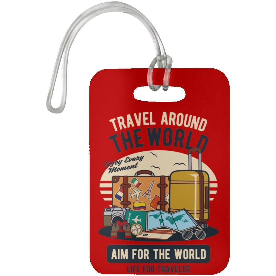 Play Obje Away we go hologram travel swing luggage name tag