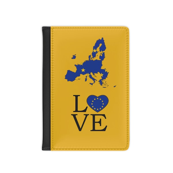 European Union Passport cover,  EU Citizen Passport holder, Travel Accessories, faux Leather,  Euro Travel Wallets