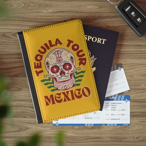 Mexiko Tequila Tour Passhülle, Mexiko Passhalter Fernweh Geschenk, lustiges Tequila Themen Geschenk für Ihre nächsten Sommerferien