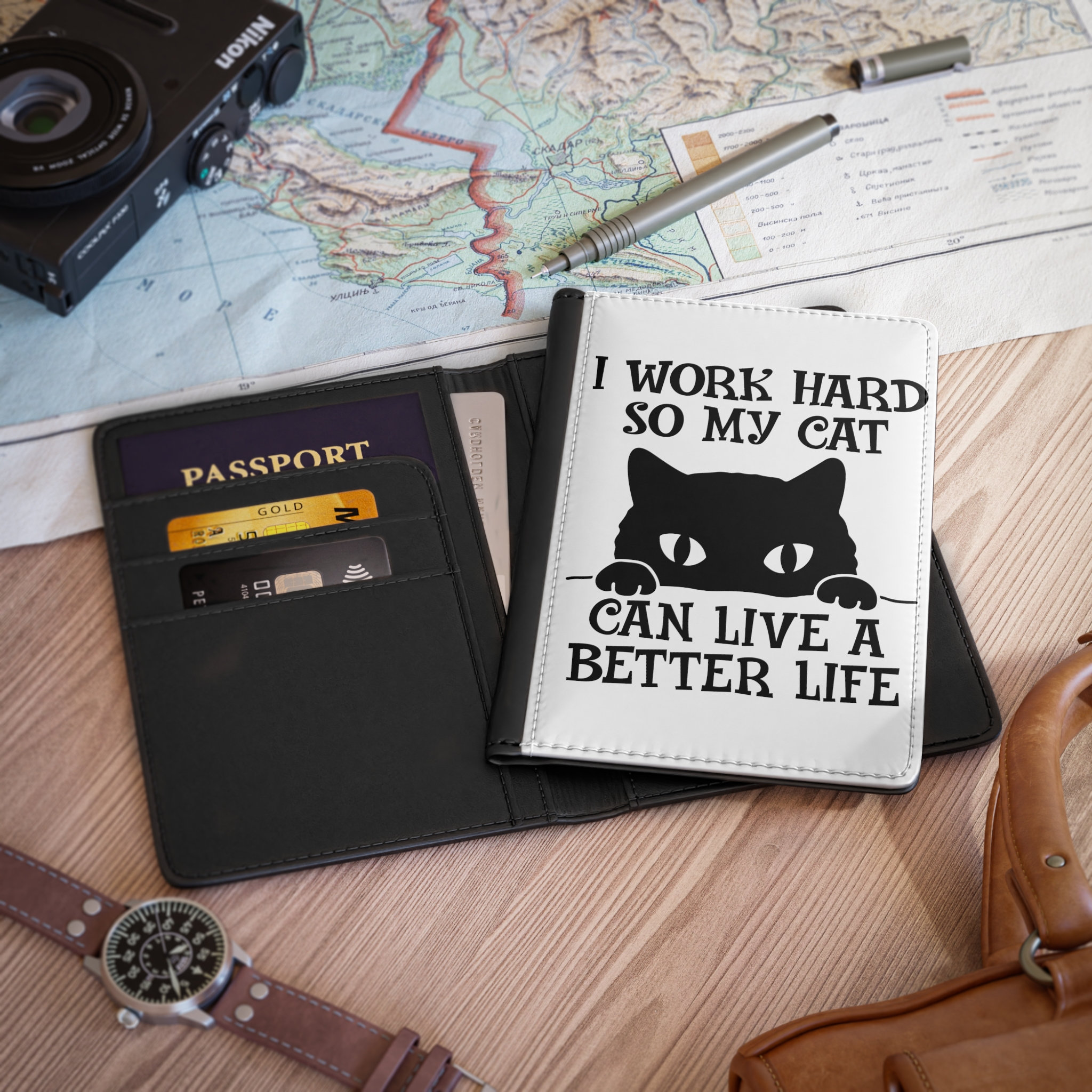 Discover I Work Hard So My Cat Live A Better Life Passport Cover
