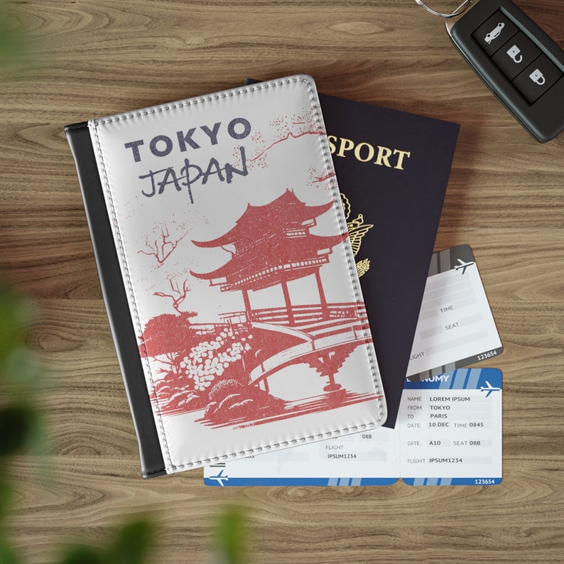 Tokyo Japan Architecture and History Passport Holder, Nippon Passport