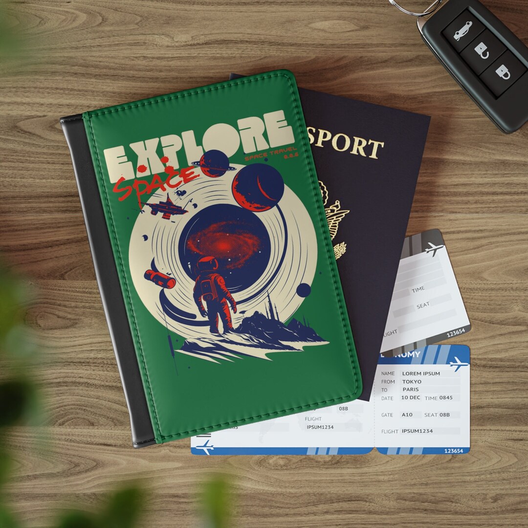 Explore Passport Cover Astronaut Passport Travel Wallet Etsy
