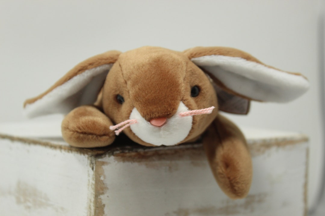 Ears Beanie Baby 1995 Brown Bunny MINT Condition With Tags Etsy