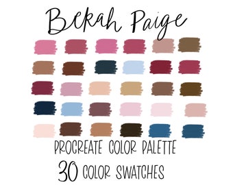 Bekah Paige Procreate Palette/Procreate Swatches/Custom Procreate Color Palette