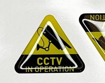4 pcs CCTV en opération 3D dôme polymère autocollants, décalcomanies, autocollants gel