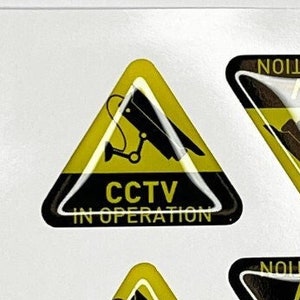 4 pcs CCTV in Operation 3D domed polymer stickers, decals, gel stickers