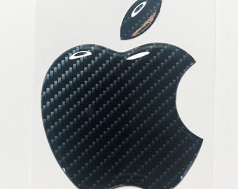 Stickers Apple (motif carbone) pour iPhone, MacBook, iPad, iMac ou toute autre surface :) Accessoire Apple, sticker, 3D, bombé pour iPhone, résine