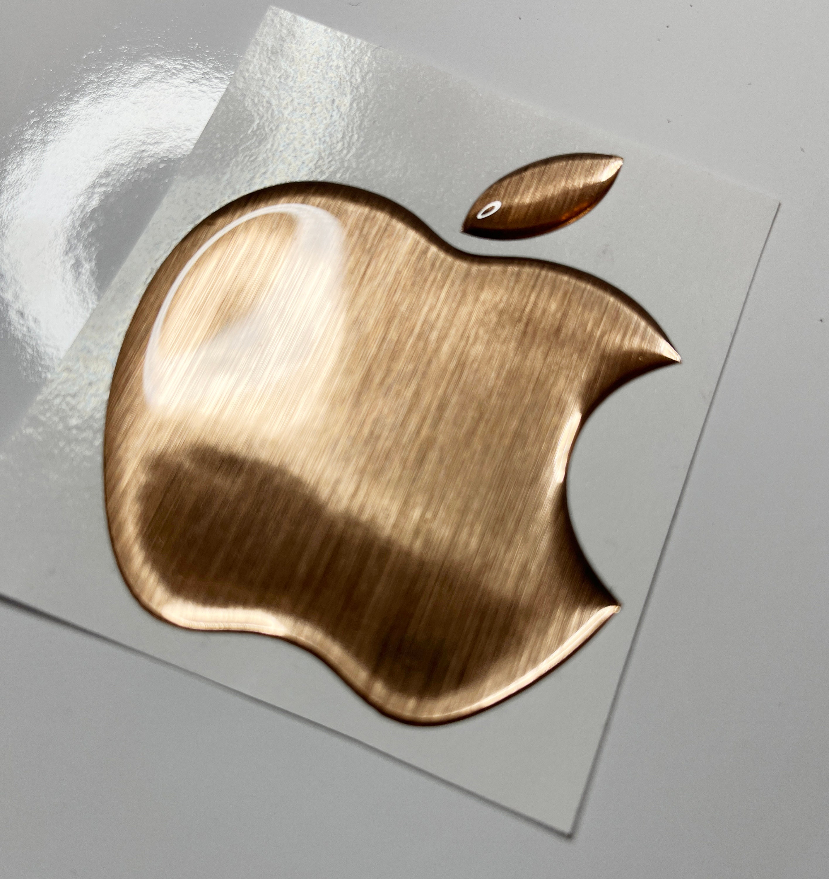 1pcs. 3D Mirror Domed Apple logo stickers for iPhone, iPad cover. Size  50x43 mm
