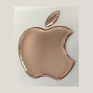 Sticker met 3D-koepelvormig Apple-logo: chroomvinylsticker voor iPhone, MacBook, iPad
