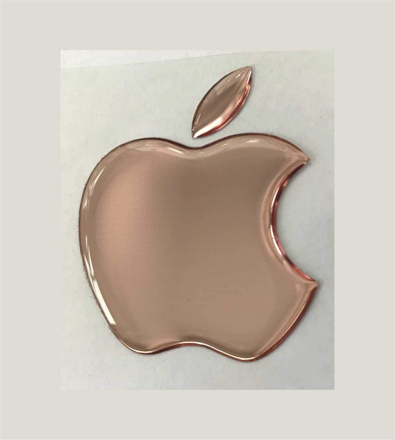 3Dドーム型Appleロゴステッカー：iPhone、MacBook、iPad用クローム 