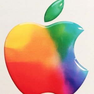 3D Domed Apple Logo Sticker: iPhone, MacBook, iPad, iMac Accessory