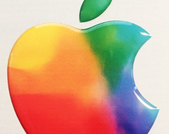 ブラックテクスチャのAppleロゴステッカー：MacBook、iPhone、iPad用