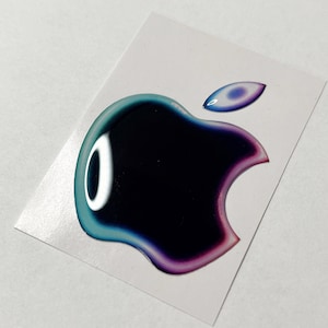 3D Domed Apple Logo Sticker: iPhone, MacBook, iPad, iMac