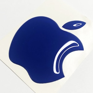 Naklejka 3D z logo Apple: niebieska naklejka winylowa na iPhone&#39;a, MacBooka, iPada