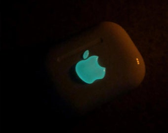 Glow in the Dark Apple  logo stickers for iPhone, Airpods, MacBook, iPad, iMac or any other surface :) Apple Accessory, Decal, 3D, Domed