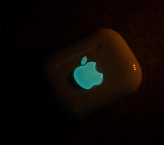 Fremragende Udgående prins Glow in the Dark Apple Logo Stickers for Iphone Airpods - Etsy