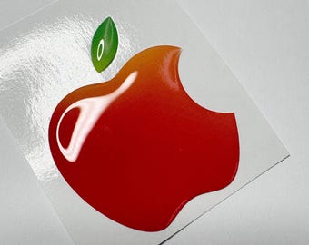 MacBook、iPad、iPhone用レトロレインボーAppleロゴステッカー