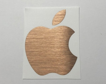 Apple stickers for iPhone, MacBook, iPad, iMac or any other surface :) Apple Decal, 2D, Brushed  copper vinyl