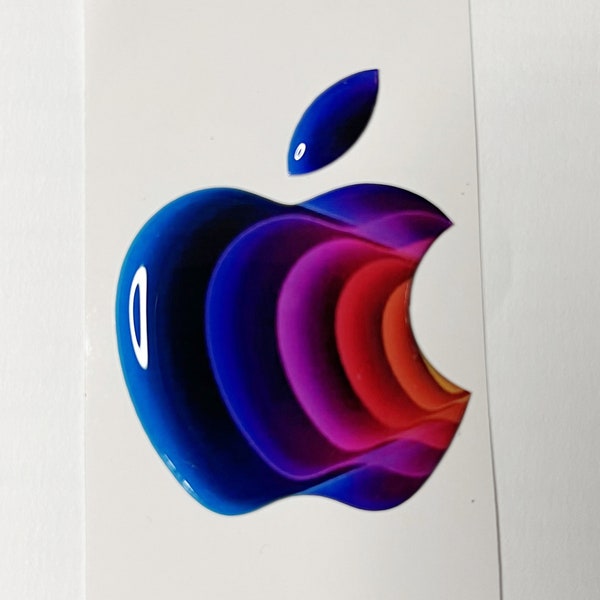 Apple logo stickers for iPhone, MacBook, iPad, iMac or any other surface :) Apple Accessory, Decal, 3D, Domed for iPhone, Resin, Logo