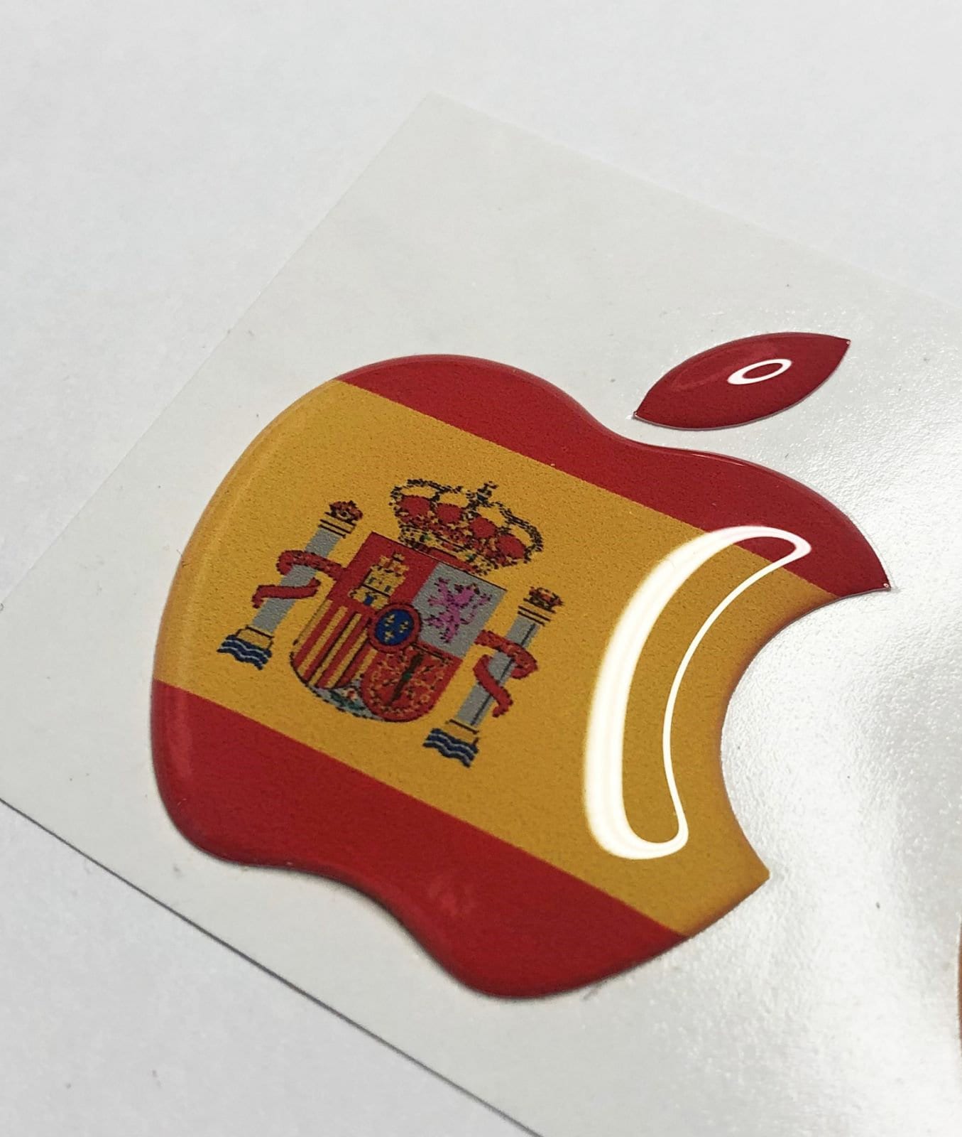 1pcs. 3D Mirror Domed Apple logo stickers for iPhone, iPad cover. Size  50x43 mm