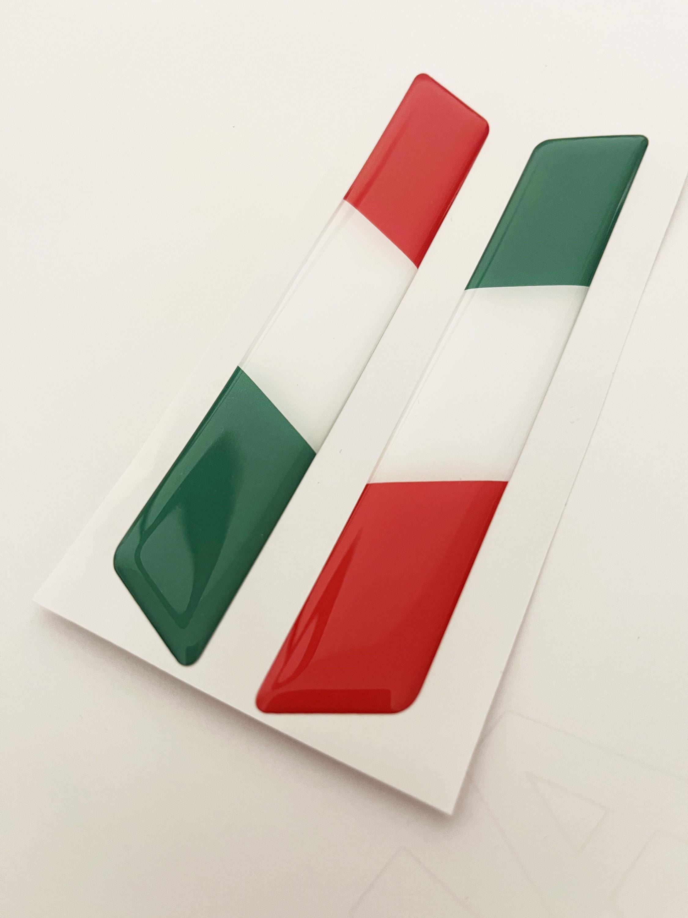 Adesivi Bandiera Italia 3D - Coppia 33mm Resinati, Per Auto E Moto, Made In Italy - Foto 8