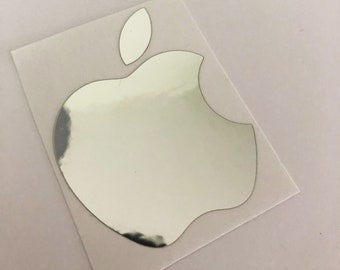 Apple stickers for iPhone, MacBook, iPad, iMac or any other surface :) Apple Decal, 2D, crinkled chrome vinyl