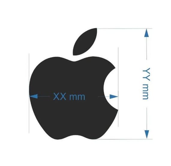 Apple black 3個 Apple White 1個 3D Domed Apple Logo Sticker: Chrome Vinyl Decal for Iphone