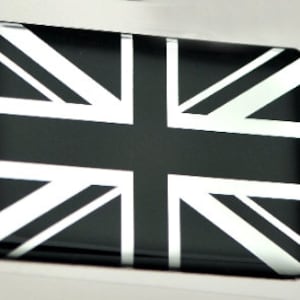 1 pz x adesivo bandiera GB (64 x 44 mm) bandiera decalcomania 3D resina Union Jack silicone