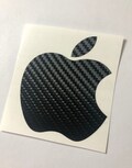 Carbon Apple logo sticker, Apple Accessory, Decal, 2D sticker, Flat sticker product logo