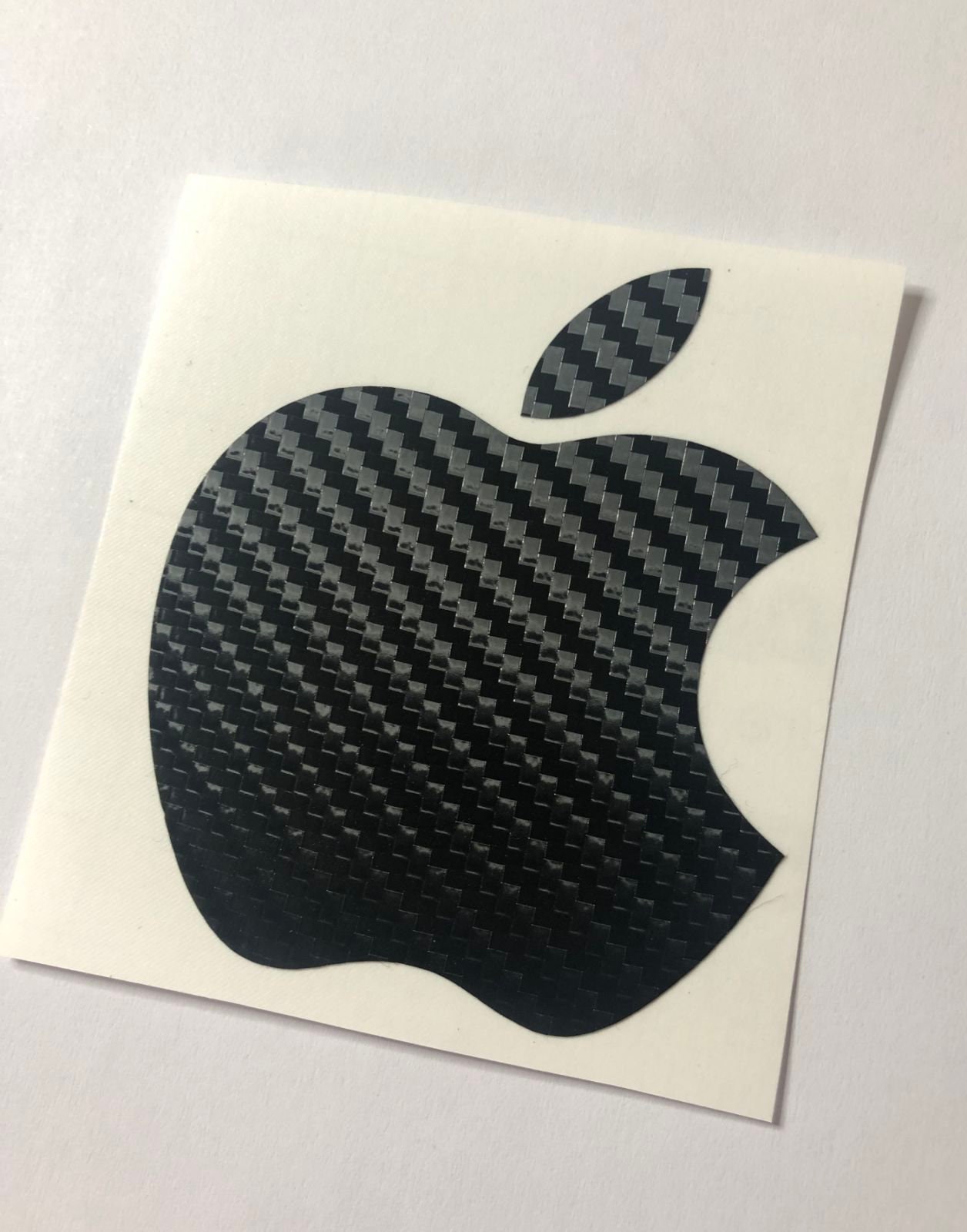 カーボンファイバー製 Apple ロゴステッカー - スタイリッシュな