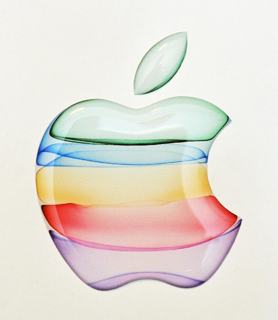 Apple Logo Stickers for Iphone, Macbook, Ipad, Imac or Any Other Surface :  Apple Accessory, Decal, 3D, Domed for Iphone, Resin, Logo 