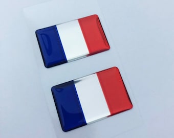 Chytaii 2X Voiture Autocollants Sticker Drapeau Français pour Décoration Voiture Adhésif